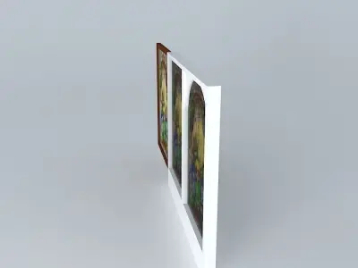 Zelda Wind Waker Matching Stain Glass Windows and Wall Picture 3D model