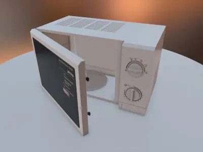 PBR Microwave Oven Low-poly 3D model