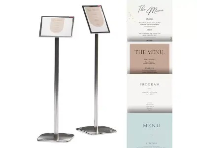 Floor information stand A4 BRAUBERG Extra 3D model