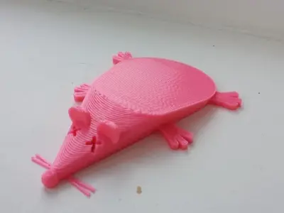 Parametric Squashed Mouse Door Stop Wedge  Free 3D print model