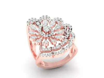 Women Ring  Render 3dm STL OBJ FBX Details 3D print model 369