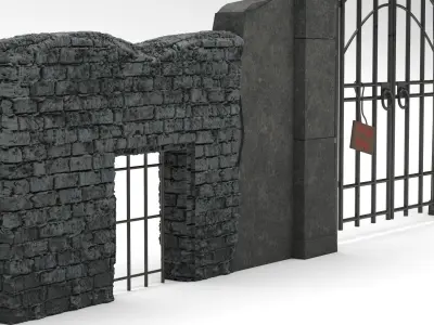 Halloween Gate 3D model