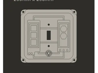Star Wars Single Toggle Light Switch Cover 01 - Solid STL 3D print model