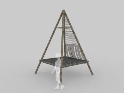 Beach Teepee - Resting Zone 3D model