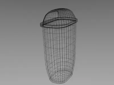 Trash bin 3D model 6