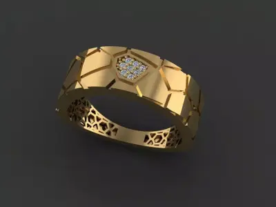 Women Wedding Engagement Ring 57 3D print model