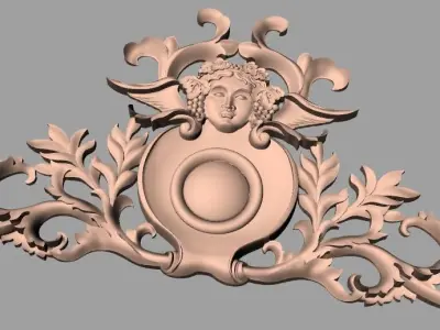 European furniture 3D relief models for CNC wood engraving E216 3D model