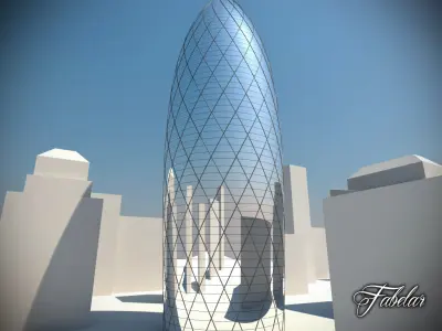 Building 20 Low-poly 3D model