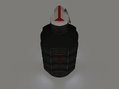SCI-FI Grenade Low-poly 3D model
