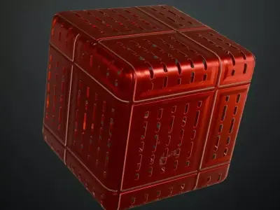 Red Metal Grill Transparent PBR Seamless Texture