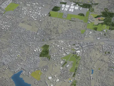 Bhopal - 3D City Model Low-poly 3D model