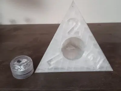 D4 four sided dice nightlight - lamp 3D print model