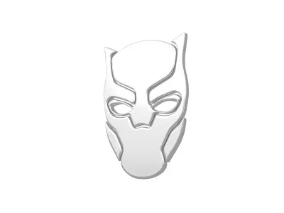 Black Panther Symbol V1 006 Low-poly 3D model