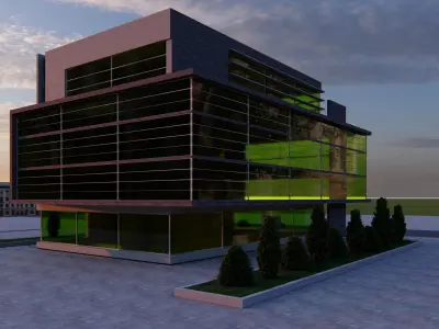 Futuristic Skyscraper-Building office-Modern office 3D model