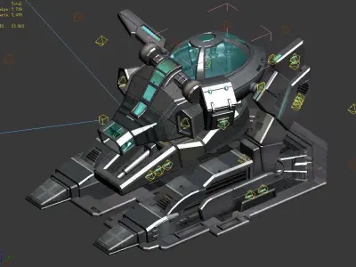 Machinery - spacecraft - functional objects 013 3D model