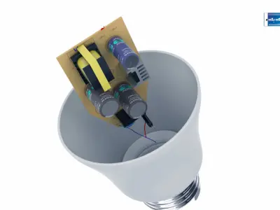 LED light bulb 3D model order
