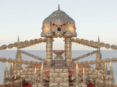 Altar of Sacrifice Tabletop Terrain 28 mm 3D print model