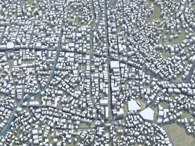 Taiz Yemen 25km Low-poly 3D model
