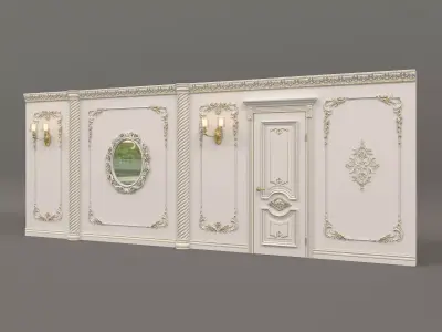 Wall Molding in Classic French style 19 3D model