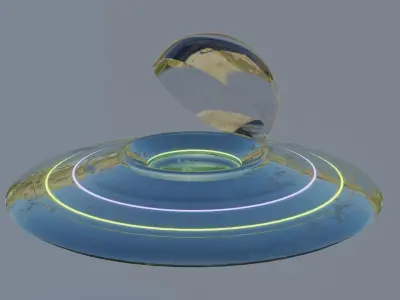 UFO 3D MODEL light Free low-poly 3D model