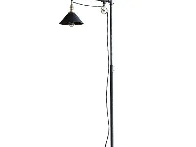 Industrial Style Floor Lamp 3D model