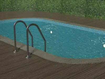Simple Swimming Pool Low-poly 3D model