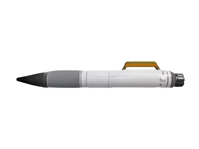 White Modern Stylus Pen Low-poly 3D model