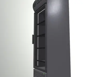 Supermarket Glass Door Refrigerator Free low-poly 3D model