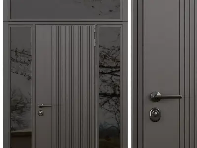 Entrance door set6 3D model