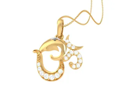 Spiritual Oum Pendant 3D print model