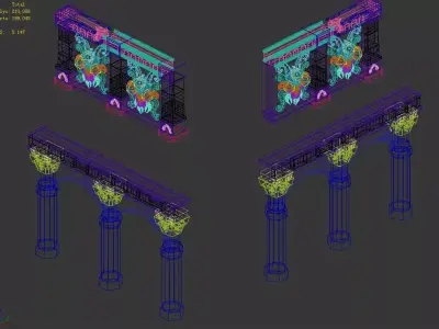 Funeral Place - Wall 32 3D model