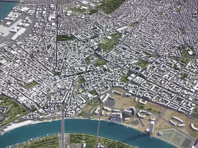 Belgrade Low-poly 3D model