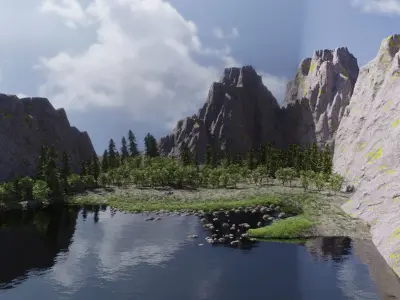 Scene Lake 3D model