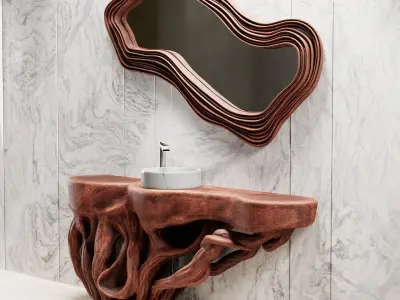 WildForm Wash No1  Organic Sink and Vanity Set 3D model