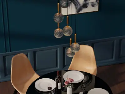 Minimal Chandelier 3D model