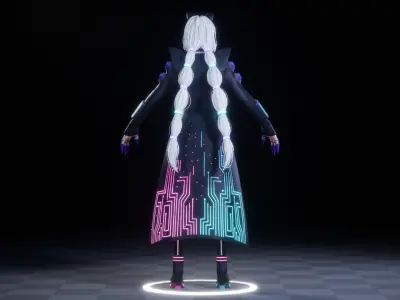 CYBERCAT 3D MODEL Low-poly 3D model