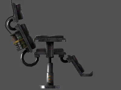 Sci-Fi Cyberpunk VR Chair Low-poly 3D model