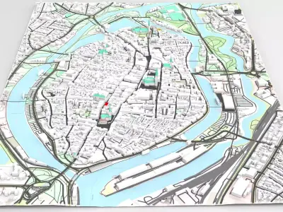 Cityscape Lubeck Germany 3D model