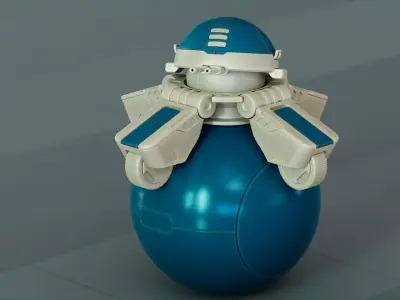 BALL ROBOT L-1 rigged 3D model