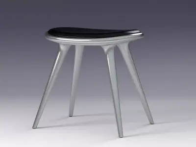 H L S three stools with metal legs 3D model