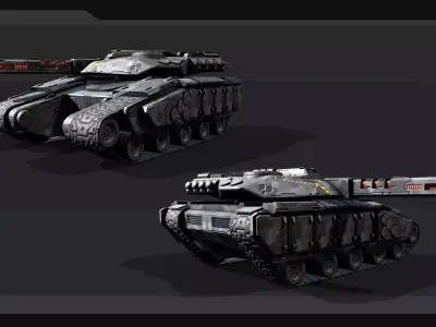 SF Tank  - MX1 Low-poly 3D model