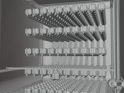 sci-fi box and storage system 3D model