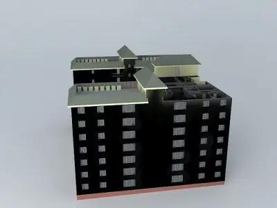 Apartment Complex Building Free 3D model
