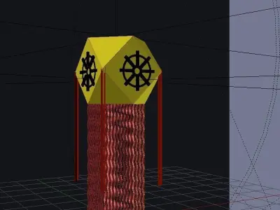 Vesak lantern Free 3D model