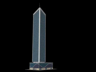Miami Building Game Ready 3D model