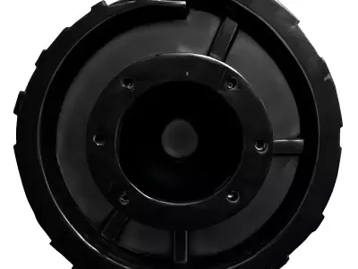 Detailed Mechanical Wheel Component Low-poly 3D model