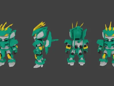 Super Mecha 1 - Bysreg of Code Name B3Y12 Low-poly 3D model