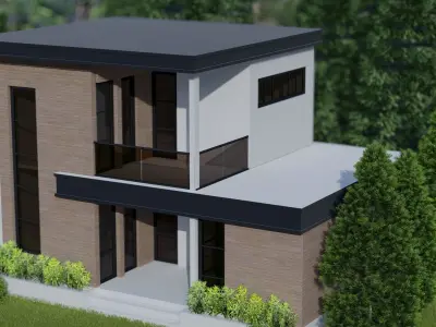 Modern Villa 4 3D model 3D model