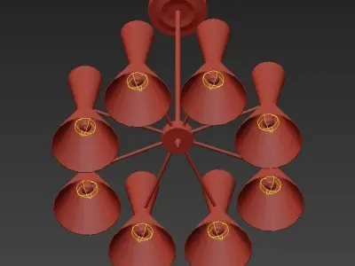 CAIRO Chandelier 8 Arm black 3D model