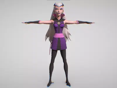 Charmcaster - Ben 10 Alien Force - Vilgax Attacks Low-poly 3D model